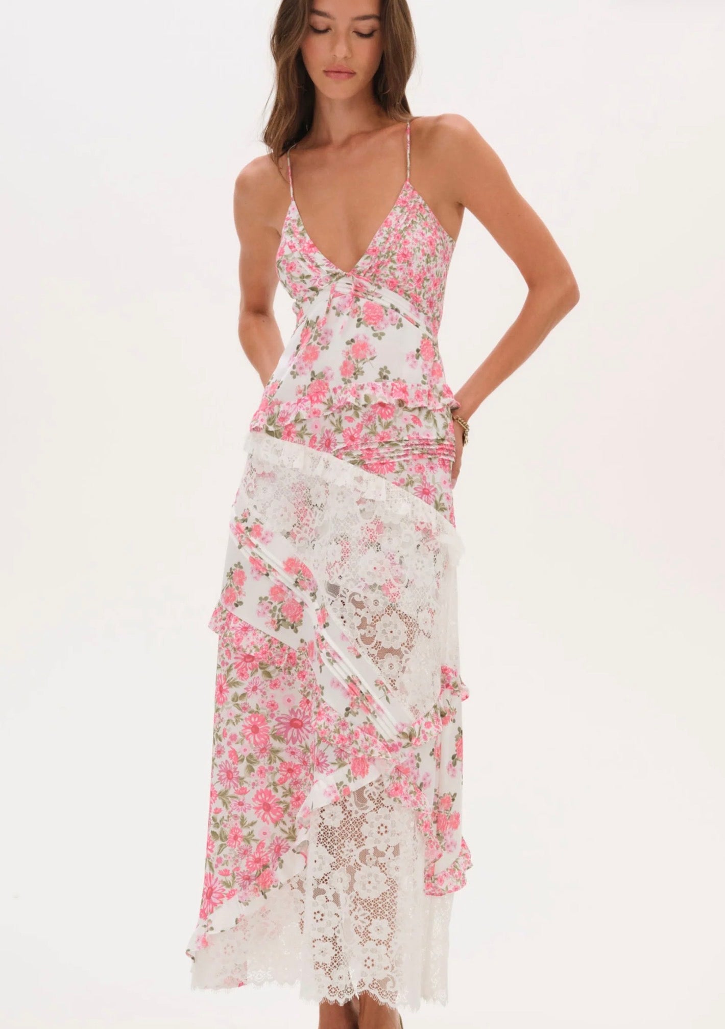 For Love and Lemons Rosalyn Maxi Dress