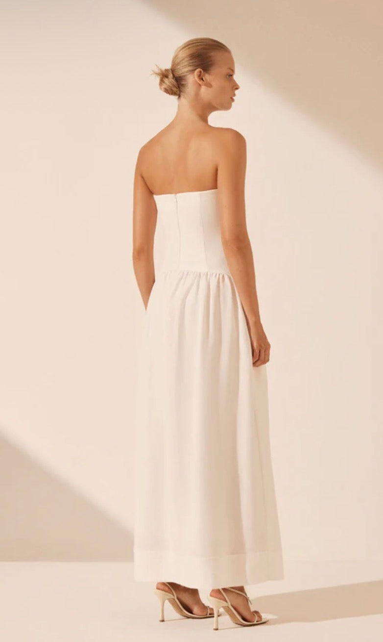 Shona Joy Blanc Linen Dress