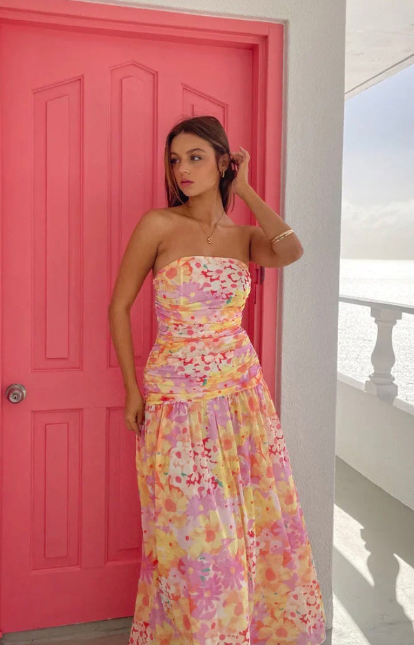 Beginning Boutique Sinclair Floral Strapless