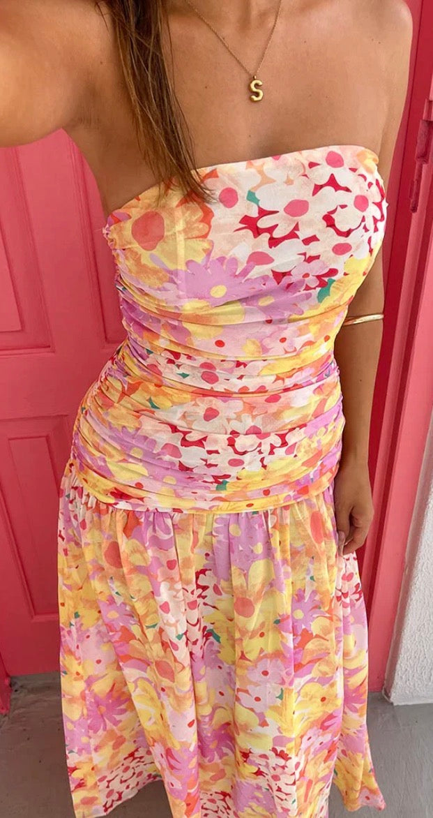 Beginning Boutique Sinclair Floral Strapless